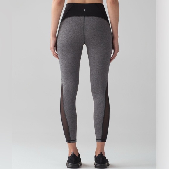 Lululemon Train Times 7/8 Pant *25" Heathered Black / Black size 6 leggings - Picture 1 of 10